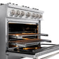 ZLINE 36" 5.2 cu. ft. Select Dual Fuel Range with 6 Burners in Stainless Steel, HDR36