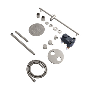 ZLINE Emerald Bay Thermostatic Shower System in Brushed Nickel, EMBY-SHS-T2-BN