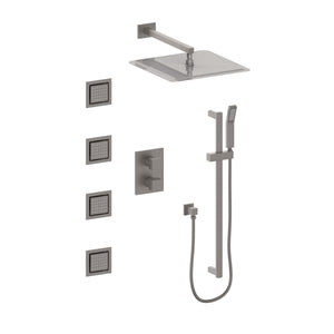 ZLINE Crystal Bay Thermostatic Shower System in Brushed Nickel, CBY-SHS-T3-BN