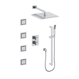 ZLINE Crystal Bay Thermostatic Shower System in Chrome, CBY-SHS-T3-CH