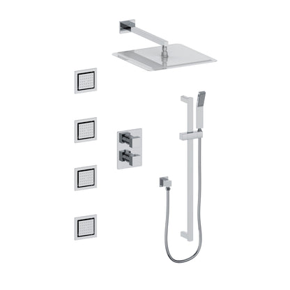 ZLINE Crystal Bay Thermostatic Shower System in Chrome, CBY-SHS-T3-CH
