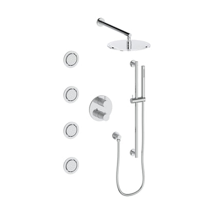 ZLINE Emerald Bay Thermostatic Shower System in Chrome, EMBY-SHS-T3-CH