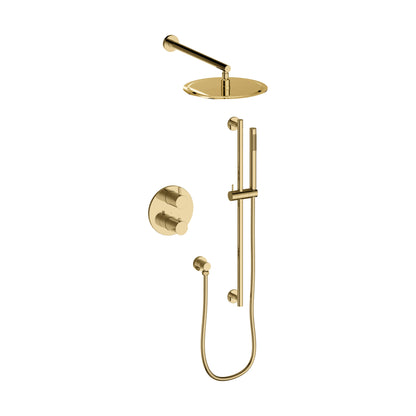 ZLINE Emerald Bay Thermostatic Shower System in Polished Gold, EMBY-SHS-T2-PG
