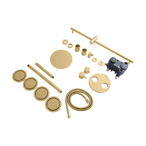 ZLINE Emerald Bay Thermostatic Shower System in Polished Gold, EMBY-SHS-T3-PG