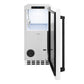 ZLINE Autograph 15" Touchstone Clear Cube Ice Maker with Drain Pump and White Matte Door with Matte Black Handle, ICCDZ-WM-15-MB