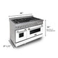 ZLINE 48" 6.0 cu. ft. Gas Burner, Electric Oven with Griddle and White Matte Door in DuraSnow® Stainless Steel, RAS-WM-GR-48