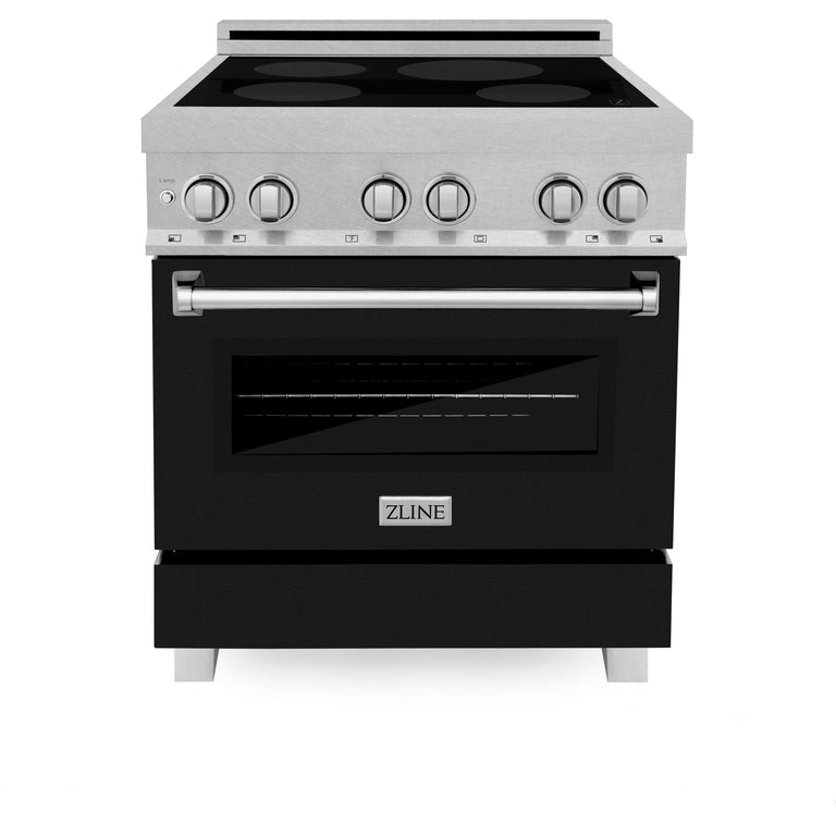 ZLINE 30" 4.0 cu. ft. Induction Range with 4 Element Stove and Electric Oven in Black Matte, RAINDS-BLM-30