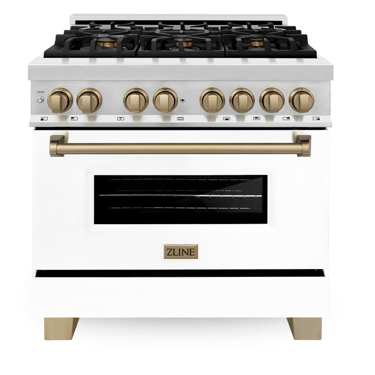 ZLINE Autograph Edition 36 in. Range with Gas Stove, Electric Oven wit –  Premium Home Source