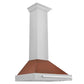 ZLINE 30" 400 CFM Convertible Stainless Steel Range Hood with Copper Shell and Stainless Steel Handle, KB4STX-C-30