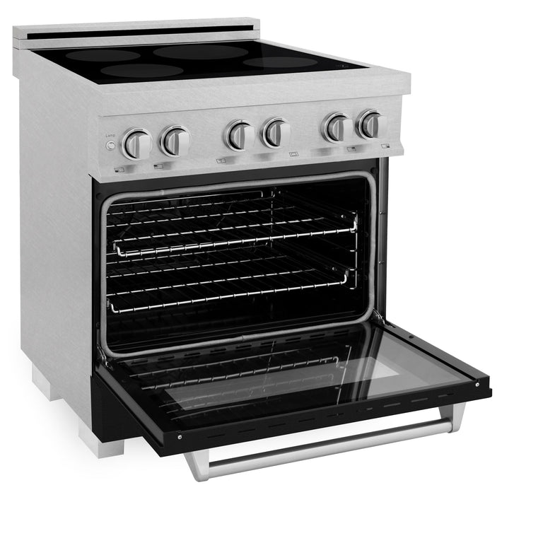 ZLINE 30" 4.0 cu. ft. Induction Range with 4 Element Stove and Electric Oven in Black Matte, RAINDS-BLM-30