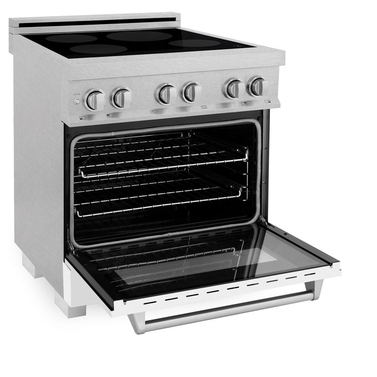 ZLINE 30" 4.0 cu. ft. Induction Range with  4 Element Stove and Electric Oven in White Matte, RAINDS-WM-30
