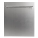 ZLINE Classic 24-Inch Top Control Built-In Dishwasher, Stainless Steel Panel, Modern Handle, 52 dBA (DW-304-24)