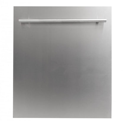 ZLINE Classic 24-Inch Top Control Built-In Dishwasher, Stainless Steel Panel, Modern Handle, 52 dBA (DW-304-24)