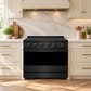 ZLINE 36 in. 5.2 cu. ft. Marino Induction Range with 5 Element Cooktop and Electric Convection Oven in Black Stainless Steel, MINRB-36