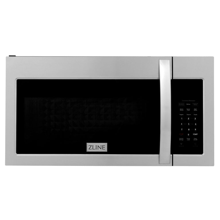 ZLINE 30" 1.5 cu. ft. Over the Range Microwave in Stainless Steel with Modern Handle And Set of 2 Charcoal Filters, MWO-OTRCF-30