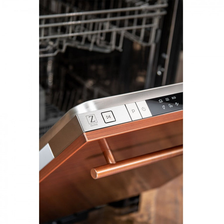 ZLINE 18 in. Top Control Dishwasher in Copper with Stainless Steel Tub, DW-C-18