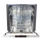 ZLINE Classic 24-Inch Top Control Built-In Dishwasher, White Matte Panel, Modern Handle, 52 dBA, DW-WM-H-24