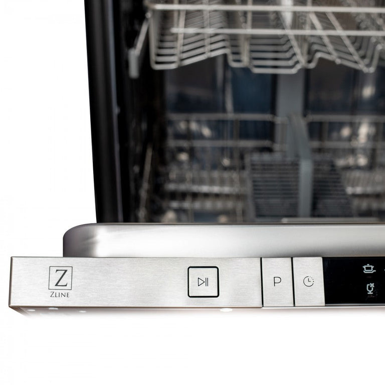 ZLINE 24 in. Top Control Dishwasher Oil-Rubbed Bronze with Stainless Steel Tub and Traditional Style Handle, DW-ORB-H-24