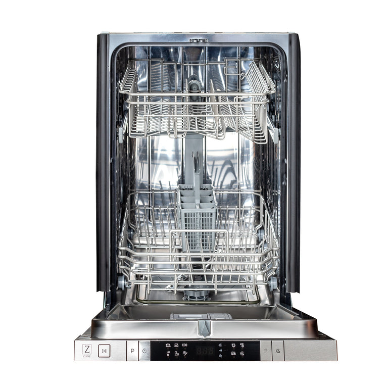 ZLINE 18 in. Top Control Dishwasher in Blue Matte with Stainless Steel Tub and Modern Handle, DW-BM-H-18