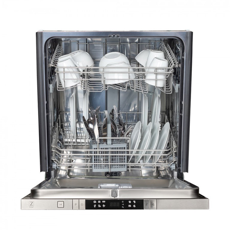 ZLINE 24 in. Top Control Dishwasher in DuraSnow® Finished Stainless Steel with Stainless Steel Tub, DW-SN-24