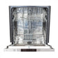 ZLINE Classic 24-Inch Top Control Built-In Dishwasher, Unfinished Wooden Panel, Modern Handle, 52 dBA, DW-UF-24