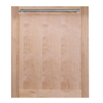 ZLINE Classic 24-Inch Top Control Built-In Dishwasher, Unfinished Wooden Panel, Traditional Handle, 52 dBA (DW-UF-H-24)