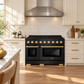 ZLINE Autograph Edition 48" Paramount Induction Range with 7 Element Cooktop in Black Stainless Steel with Champagne Bronze Accents, SINRBZ-48-CB