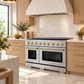 ZLINE Autograph Edition 48" Paramount Induction Range with 7 Element Cooktop in Satin Stainless Steel with Champagne Bronze Accents, SINRSZ-48-CB