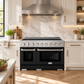 ZLINE 48" Paramount Induction Range with 7 Element Cooktop in Stainless Steel with Black Matte Doors, SINR-BLM-48