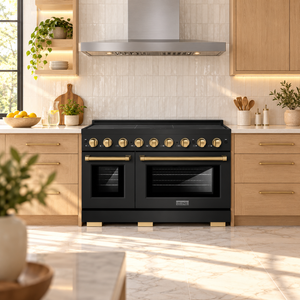 ZLINE Autograph Edition 48" Paramount Induction Range with 7 Element Cooktop in Stainless Steel with Champagne Bronze Accents, SINRZ-48-CB