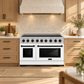 ZLINE Autograph Edition 48" Paramount Induction Range with 7 Element Cooktop in Stainless Steel with White Matte Doors and Matte Black Accents, SINRZ-WM-48-MB