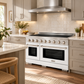 ZLINE 48" Paramount Induction Range with 7 Element Cooktop in Stainless Steel with White Matte Doors, SINR-WM-48