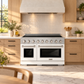 ZLINE 48" Paramount Induction Range with 7 Element Cooktop in Stainless Steel with White Matte Doors, SINR-WM-48