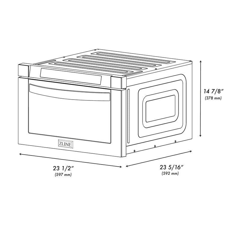 ZLINE 24 Inch 1.2 Cu. Ft. Microwave Drawer In Stainless Steel, MWD-1