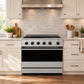 ZLINE Autograph Edition 36 in. 5.2 cu. ft. Marino Induction Range with 5 Element Cooktop and Electric Convection Oven in Satin Stainless Steel with Matte Black Accents, MINRSZ-36-MB