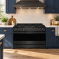 ZLINE Marino 48-Inch 6.7 cu. ft. Dual Fuel Range, 8 Brass Burners, Double Oven, Convection Oven, Reversible Griddle, Black Stainless Steel, MDRB-BR-48