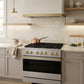 ZLINE Marino Autograph Edition 36-Inch 5.2 cu. ft. Dual Fuel Range, 6 Brass Burners, Convection Oven, Satin Stainless Steel with Champagne Bronze Accents, MDRSZ-36-CB