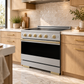 ZLINE Autograph 36 in. 5.2 cu. ft. Marino Induction Range with 5 Element Cooktop and Electric Convection Oven in Stainless Steel with Champagne Bronze Accents, MINRZ-36-CB