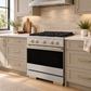 ZLINE Autograph 30 in. 4.2 cu. ft. Marino Dual Fuel Range with 4 Burner DuoPro™ Cooktop and Electric Convection Oven in Stainless Steel and Champagne Bronze Accents, PMDRZ-30-CB