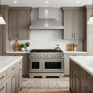 ZLINE 48" 6.7 cu. ft. Paramount Double Oven Dual Fuel Range in Stainless Steel with 8 Brass Burners, SDR-BR-48