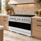 ZLINE 48 in. 6.7 cu. ft. Marino Gas Range with 8 Burner DuoPro™ Cooktop and Dual Ovens with White Matte Doors, PMGR-WM-48