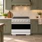 ZLINE 36 in. 5.2 cu. ft. Marino Induction Range with 5 Element Cooktop and Electric Convection Oven in Stainless Steel with White Matte Door, MINR-WM-36