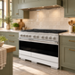 ZLINE Marino 48-Inch 6.7 cu. ft. Dual Fuel Range, 8 Burners, Double Oven, Convection Oven, Reversible Griddle, Stainless Steel with White Matte Door, MDR-WM-48