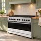 ZLINE Autograph 48 in. 6.7 cu. ft. Marino Dual Fuel Range with 8 Burner DuoPro™ Cooktop and Dual Ovens with White Matte Doors and Matte Black Accents, PMDRZ-WM-48-MB