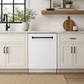 ZLINE Autograph Edition 24 inch Tall Dishwasher, Touch Control, in White Matte with Matte Black Handle, DWMTZ-WM-24-MB