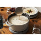 Staub 7 Qt. Cast Iron Round Dutch Oven in White Truffle