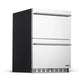 NewAir 24 In. Outdoor 20 Bottle, 80 Can Wine and Beverage Refrigerator, NOF100SS00
