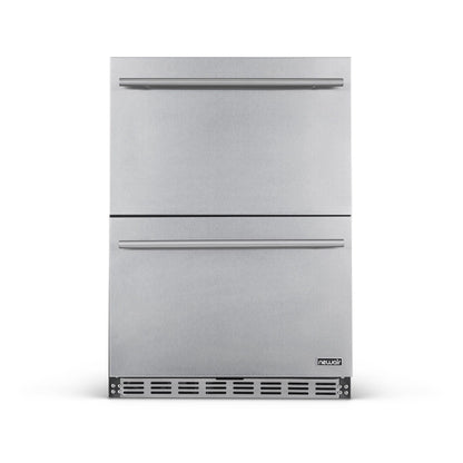 NewAir 24 In. Outdoor 20 Bottle, 80 Can Wine and Beverage Refrigerator, NOF100SS00