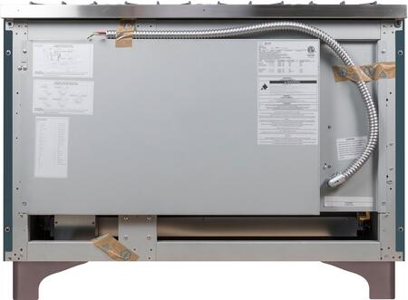 ILVE Majestic II 48" Natural Gas Burner, Electric Oven Range in Blue Grey with Bronze Trim, UM12FDNS3BGBNG