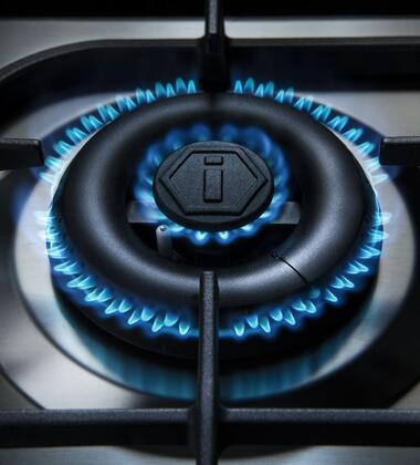 ILVE Majestic II 30" Natural Gas Burner, Electric Oven Range in Blue Grey with Brass Trim, UM30DNE3BGGNG
